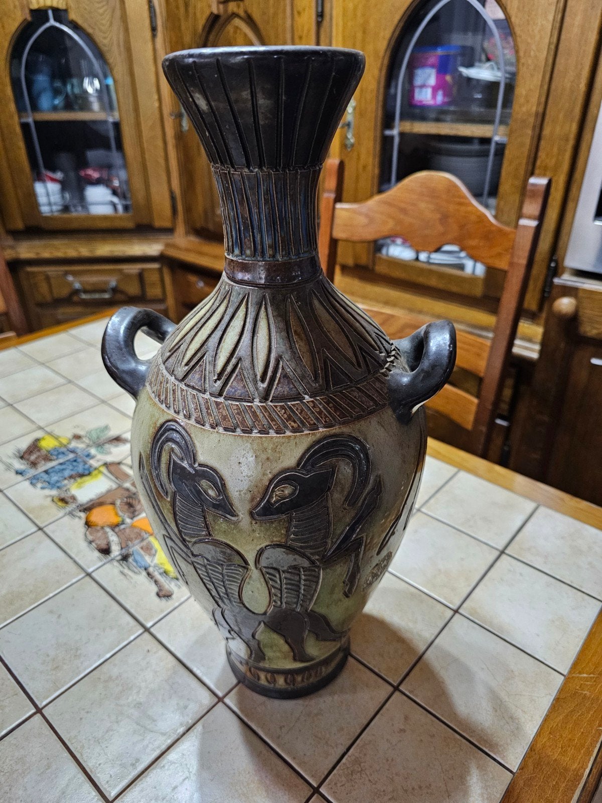 Grand vase signé Dubois E5 45 cm de Hauteur, Antiquités & Art, Enlèvement