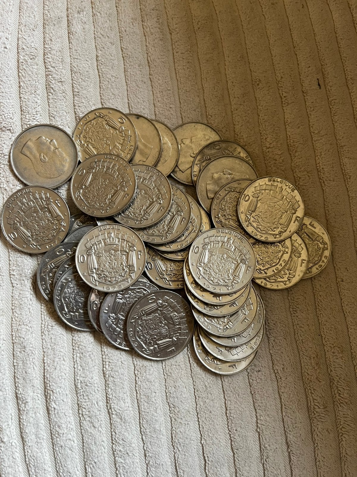Lot de 36 pièces de 10 francs belges, Enlèvement ou Envoi, Monnaie