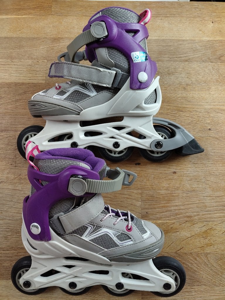 In line skates (maat 29-32) + bescherming van oxelo, Sports & Fitness, Patins à roulettes alignées, Autres marques, Rollers 4 roues en ligne