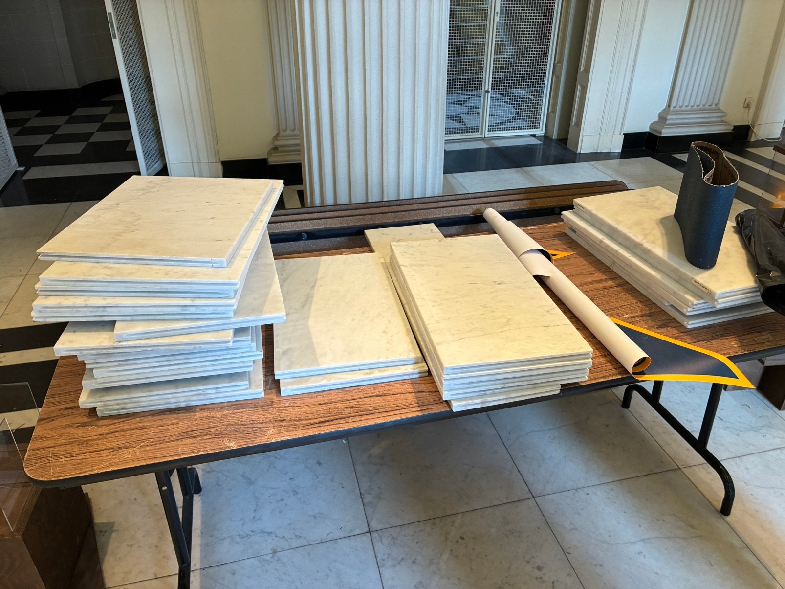 Marmeren stukken te koop onbeschadigd zo goed als nieuw, Doe-het-zelf en Bouw, Platen en Panelen, Ophalen, Zo goed als nieuw