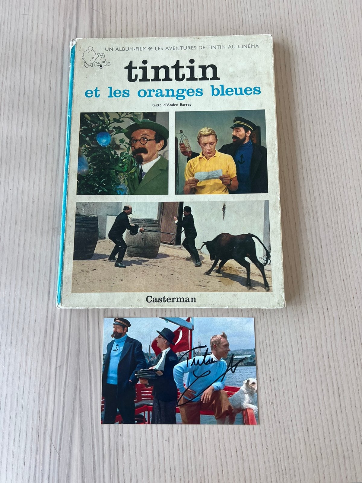 2 Kuifje strips jean pierre talbot met 2 kaarten getekend, Verzamelen, Stripfiguren, Ophalen of Verzenden, Kuifje, Gebruikt, Boek of Spel