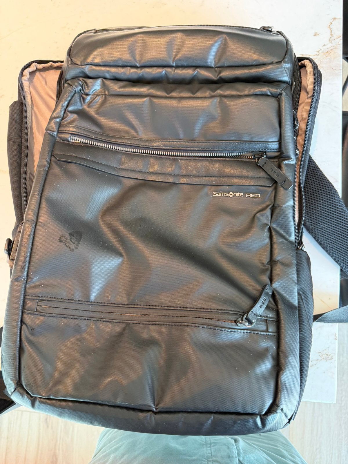 Samsonite RED rugzak – zwart – laptop/business backpack, Ophalen, Zo goed als nieuw, Zwart, Samsonite
