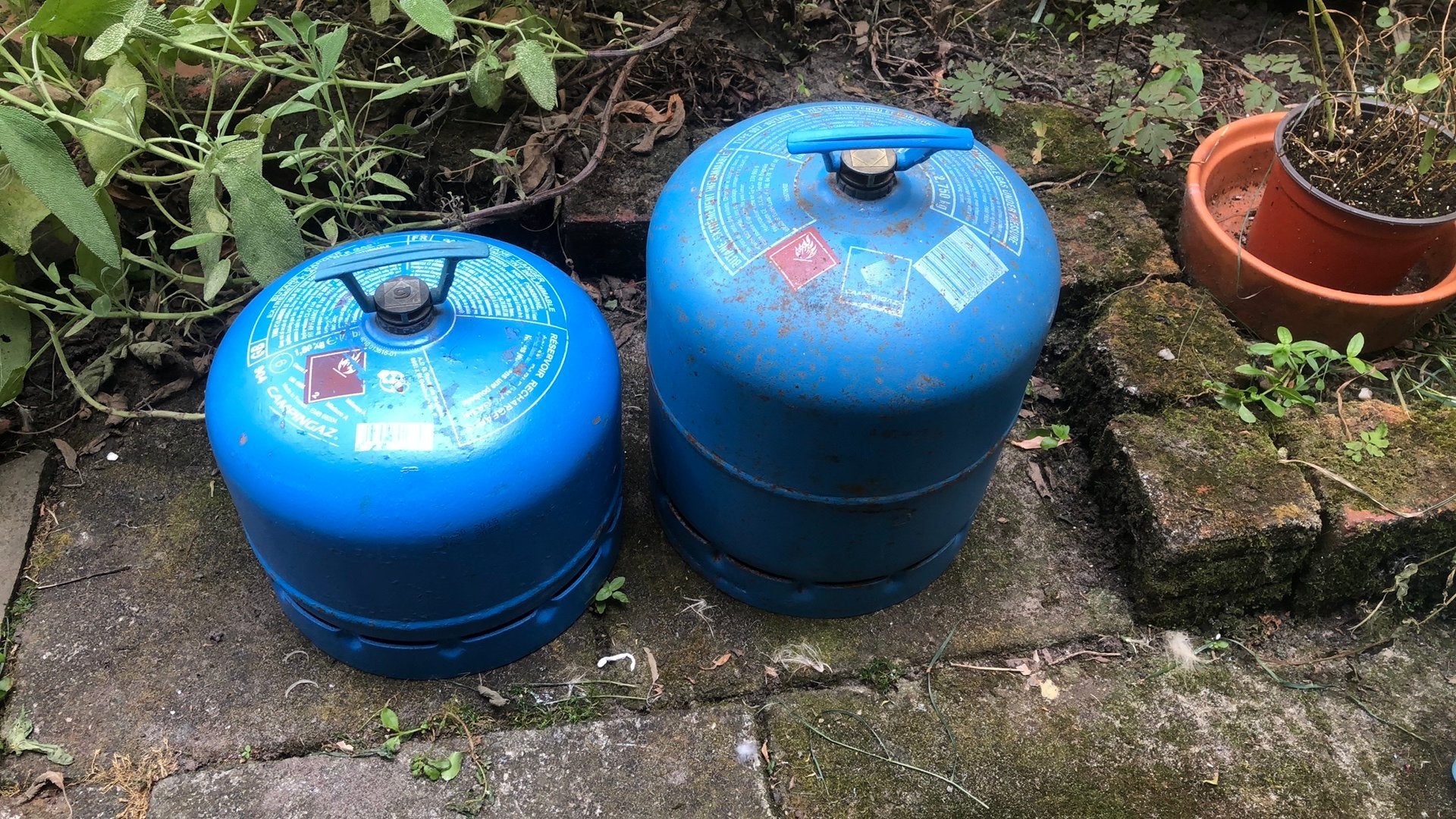 Campingaz gasfles 904 en 907, Caravans en Kamperen, Kampeeraccessoires, Ophalen, Gebruikt