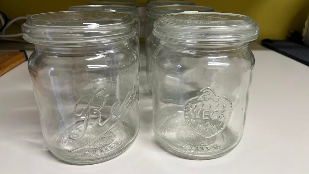 Weckpotten 1 liter - 8 stuks, Huis en Inrichting, Ophalen, Zo goed als nieuw
