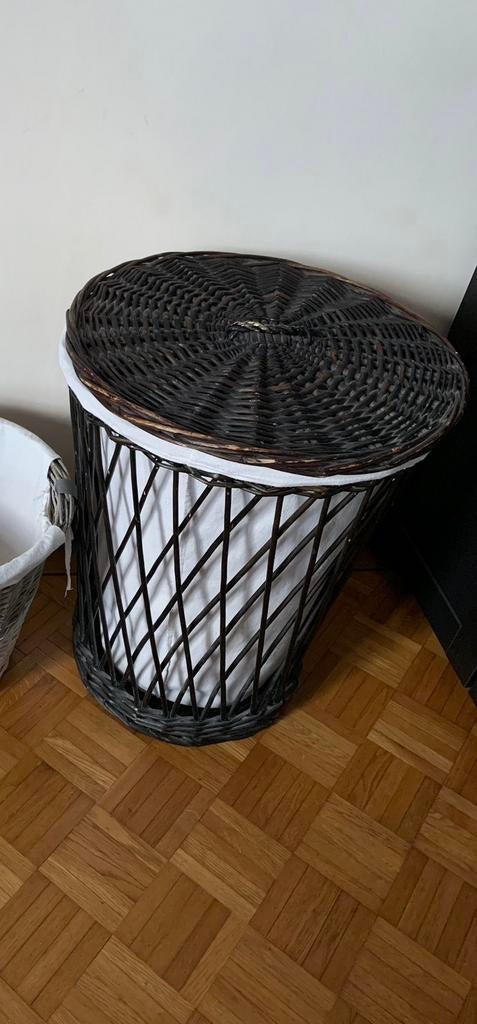 Panier rangement en osier/ Wicker storage basket, Ophalen, Gebruikt