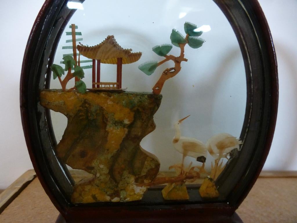 2 kleine Chinese dioramahouders, Antiek en Kunst, Ophalen of Verzenden
