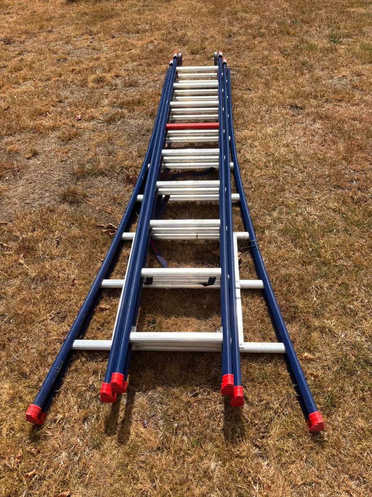 3-delige aluminium ladder - 3 x 9 treden - merk Altrex, Doe-het-zelf en Bouw, Ladders en Trappen, Ophalen, Zo goed als nieuw, Ladder