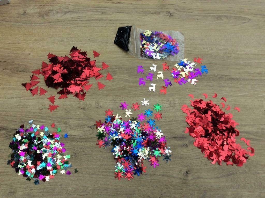 Glitters -decoratie om zelf kaartjes te versieren, Enlèvement ou Envoi, Neuf, Rouge