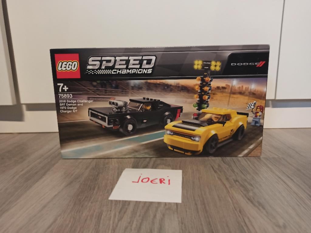 75893 2018 Dodge Challenger  & 1970 Dodge Charger R/T LEGO, Kinderen en Baby's, Ophalen of Verzenden, Nieuw, Lego