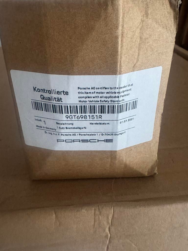 Porsche 992 gt3 race remblokken voor oem, Huis en Inrichting, Slaapkamer | Matrassen en Bedbodems, Ophalen, Zo goed als nieuw