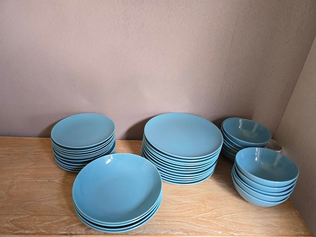Blauw servies ikea, Huis en Inrichting, Ophalen, Bord(en)