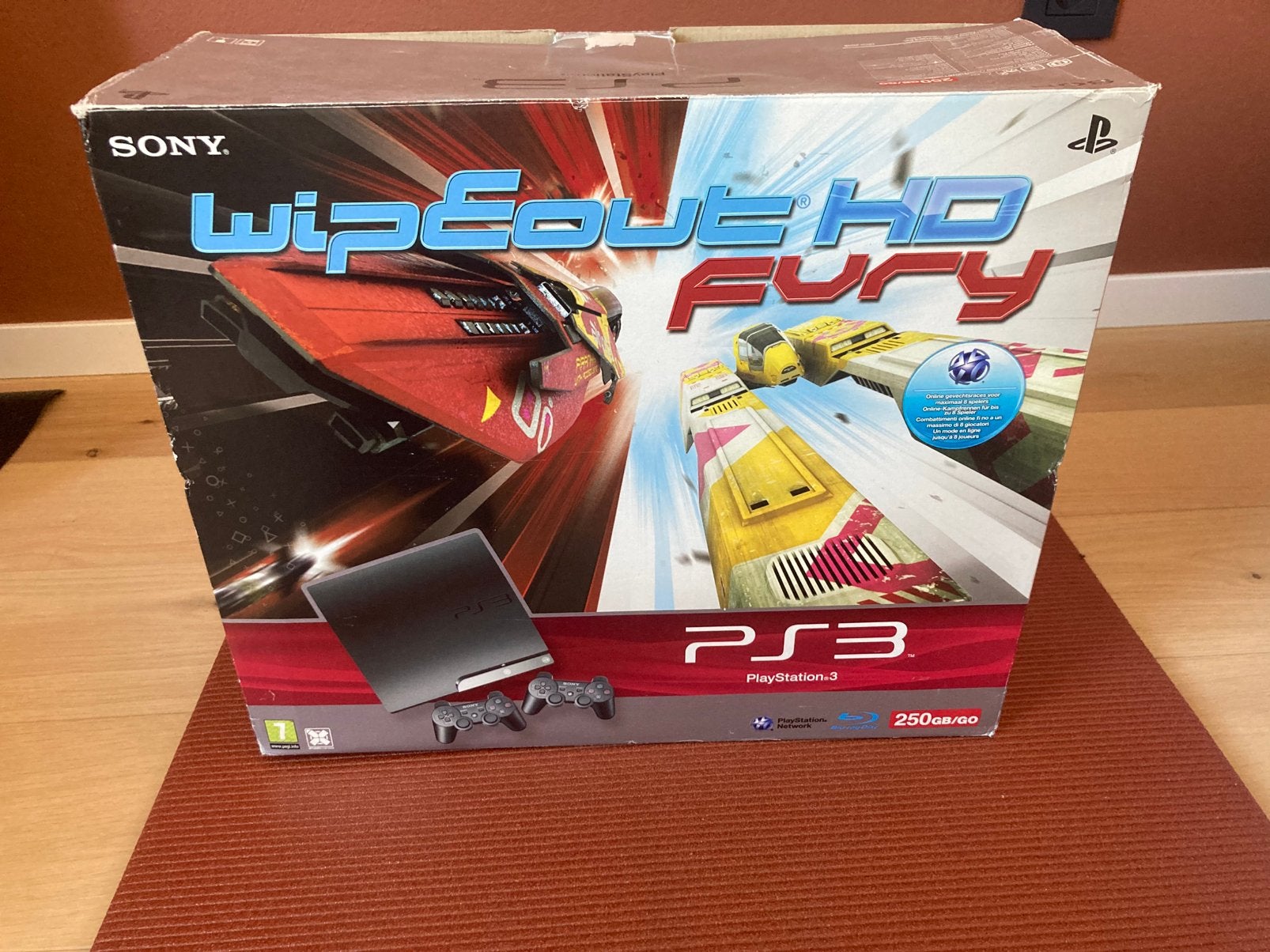 Playstation 3 Wipeout 3 editie met 9 games, 250 GB, Avec 3 manettes ou plus, Enlèvement, Utilisé