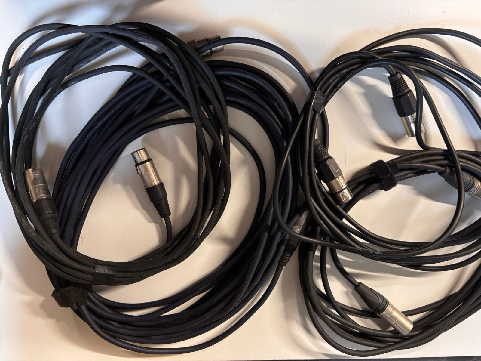 Lot de 30 câbles XLR dépareillés( Neutrik principalement), Enlèvement ou Envoi, Utilisé, Micro