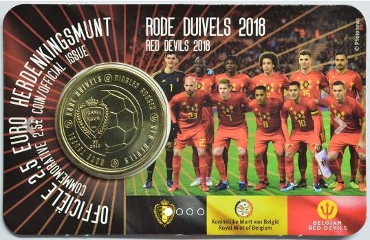 CC 2,5 euro België 2018 Rode Duivels Vlaams, Ophalen of Verzenden, België, 5 euro