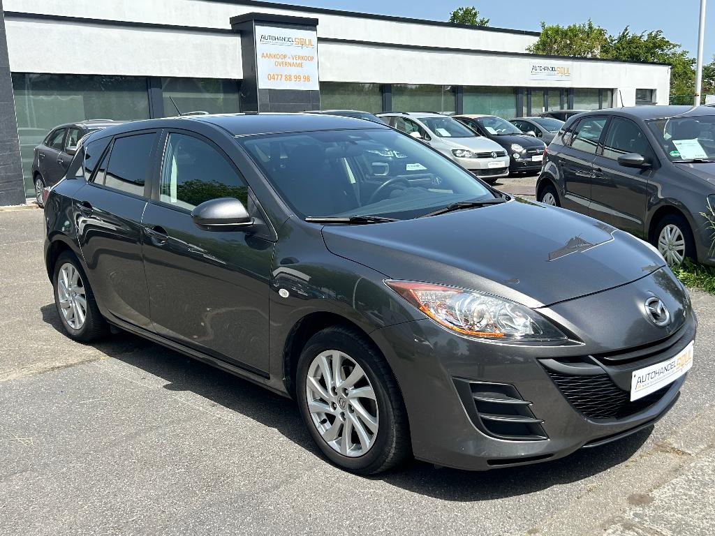 Mazda 3 1.6i, 2010, 114.880km, Airco, Keuring, 12m Garantie, Autos, Mazda, Argent ou Gris, Achat, Entreprise, 149 g/km