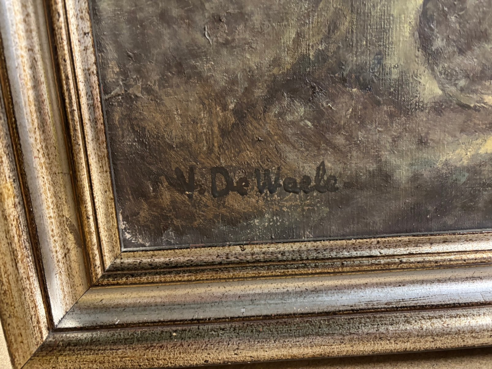 Schilderij Valentijn de Waele, Ophalen, Doek, Landschap, Olieverf