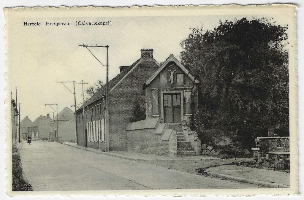 Carte postale Herzele, Hoogstraat (Chapelle du Calvaire), Enlèvement ou Envoi, 1940 à 1960, Non affranchie, Flandre Orientale