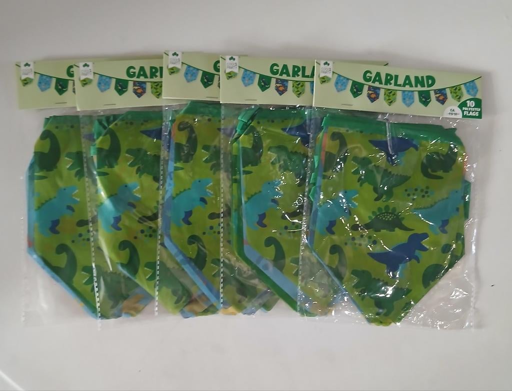 Lot 5 guirlandes dinosaures – déco anniversaire enfant, Décoration