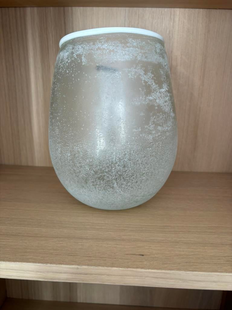 Vaas rasteli, Ophalen, Wit, Minder dan 50 cm, Glas