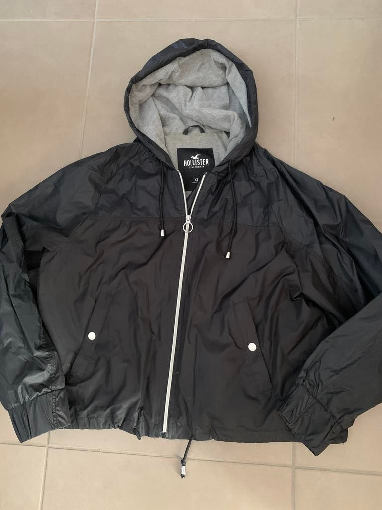 Zwarte zomerjas hollister xl, Kleding | Dames, Ophalen of Verzenden, Zo goed als nieuw, Maat 46/48 (XL) of groter, Zwart