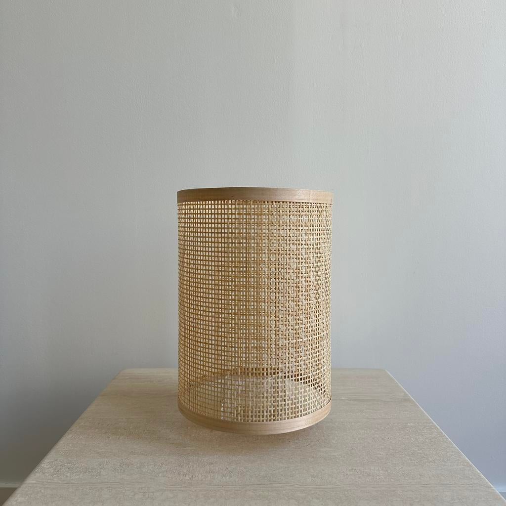 Rieten lampenkap, Huis en Inrichting, Lampen | Lampenkappen, Ophalen, Zo goed als nieuw