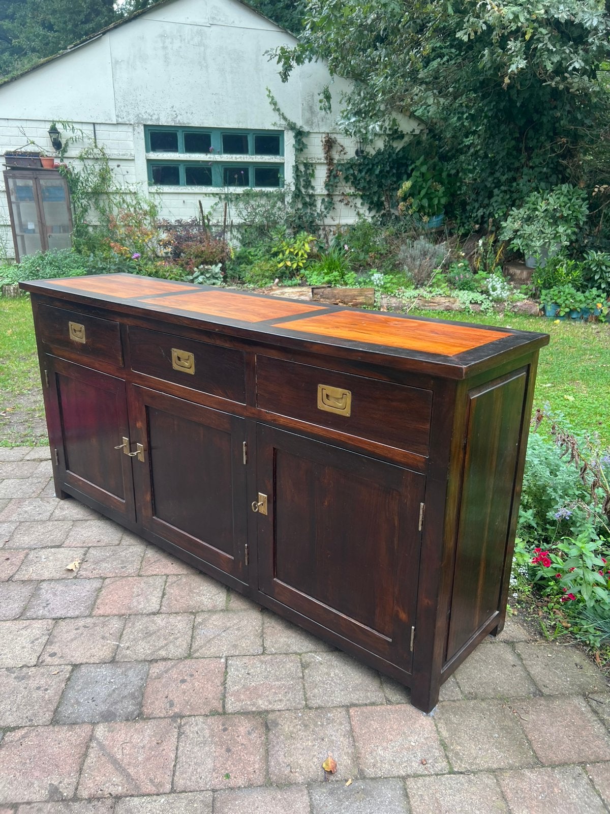 Teak houten dressoir / sideboard met een warme houtkleur, Antiek en Kunst, Ophalen