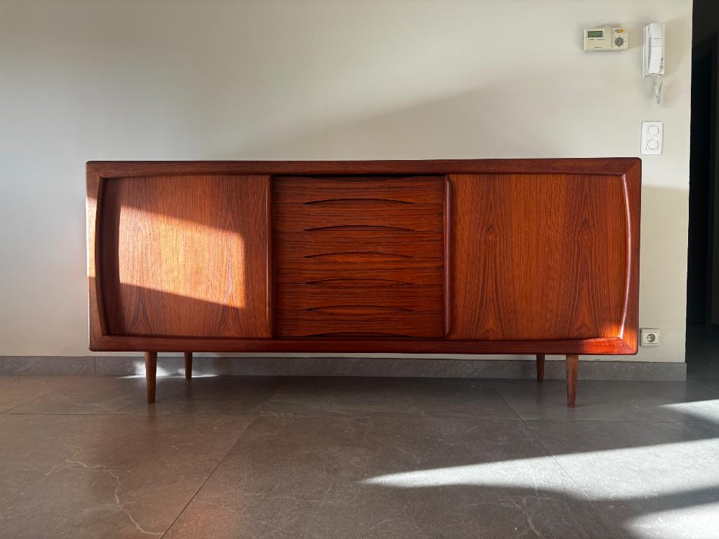 Mid Century sideboard Dyrlund, Huis en Inrichting, Kasten | Dressoirs, Ophalen, Met deur(en), Mid Century vintage, 150 tot 200 cm
