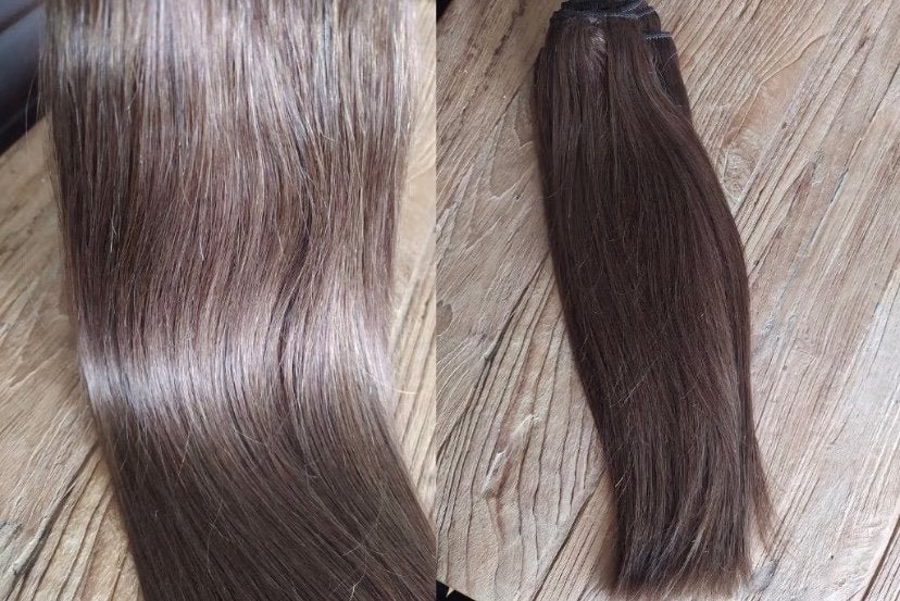 1Band Voluminizer Clipin Extension ECHT Haar 40cm Chocobruin, Handtassen en Accessoires, Uiterlijk | Haarverzorging, Verzenden