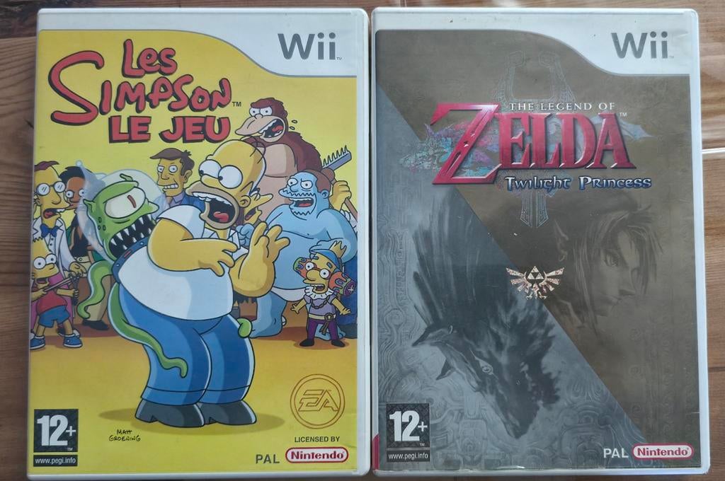 Lot 2 jeux Nintendo Wii - Zelda Twilight & Les Simpson, Ophalen