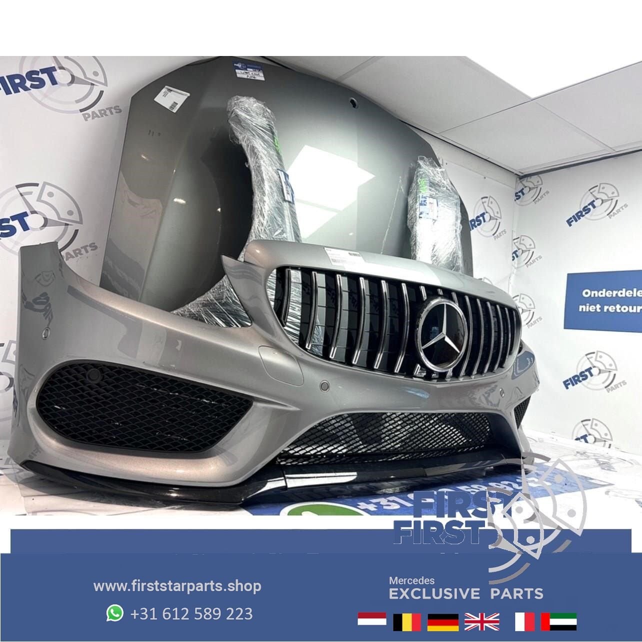 W205 C205 S205 PRE-FACELIFT C43 AMG VOORKOP COMPLEET ZWART O, Auto-onderdelen, Gebruikt, -, Voor, Ophalen of Verzenden