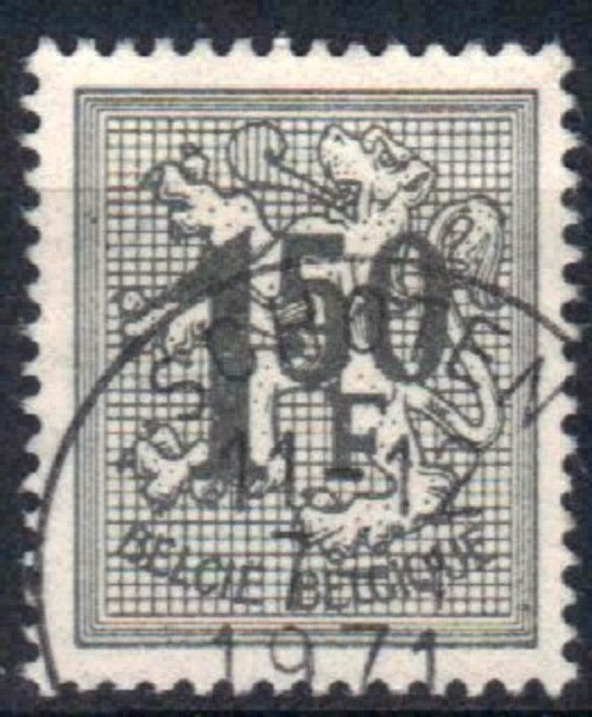 Belgie 1969 - Yvert/OBP 1518 - Cijfer op heraldieke lee (ST), Verzenden, Gestempeld, Gestempeld