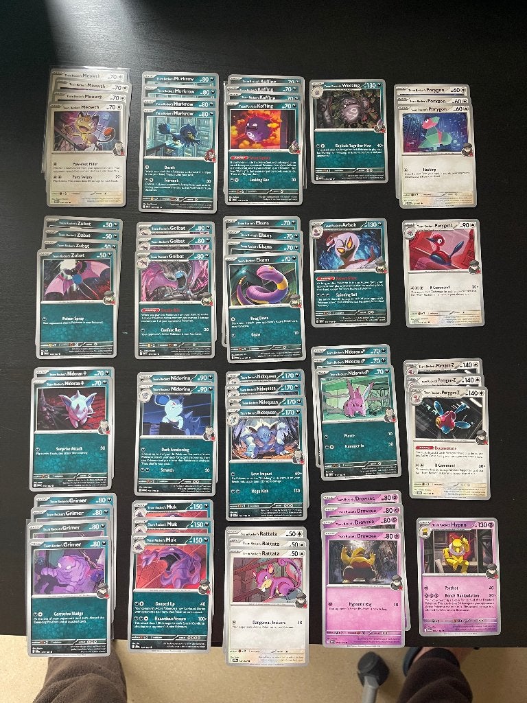 110 Pokemon team rocket kaarten destined rivals, Ophalen, Zo goed als nieuw, Meerdere kaarten, Foil