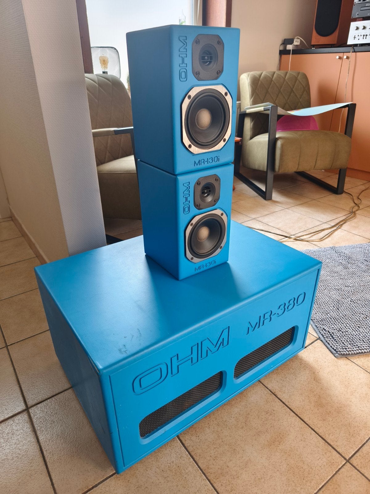 1 x bas - 2 x top - Ohm - passief - filter inside, Audio, Tv en Foto, Home Cinema-sets, Ophalen of Verzenden