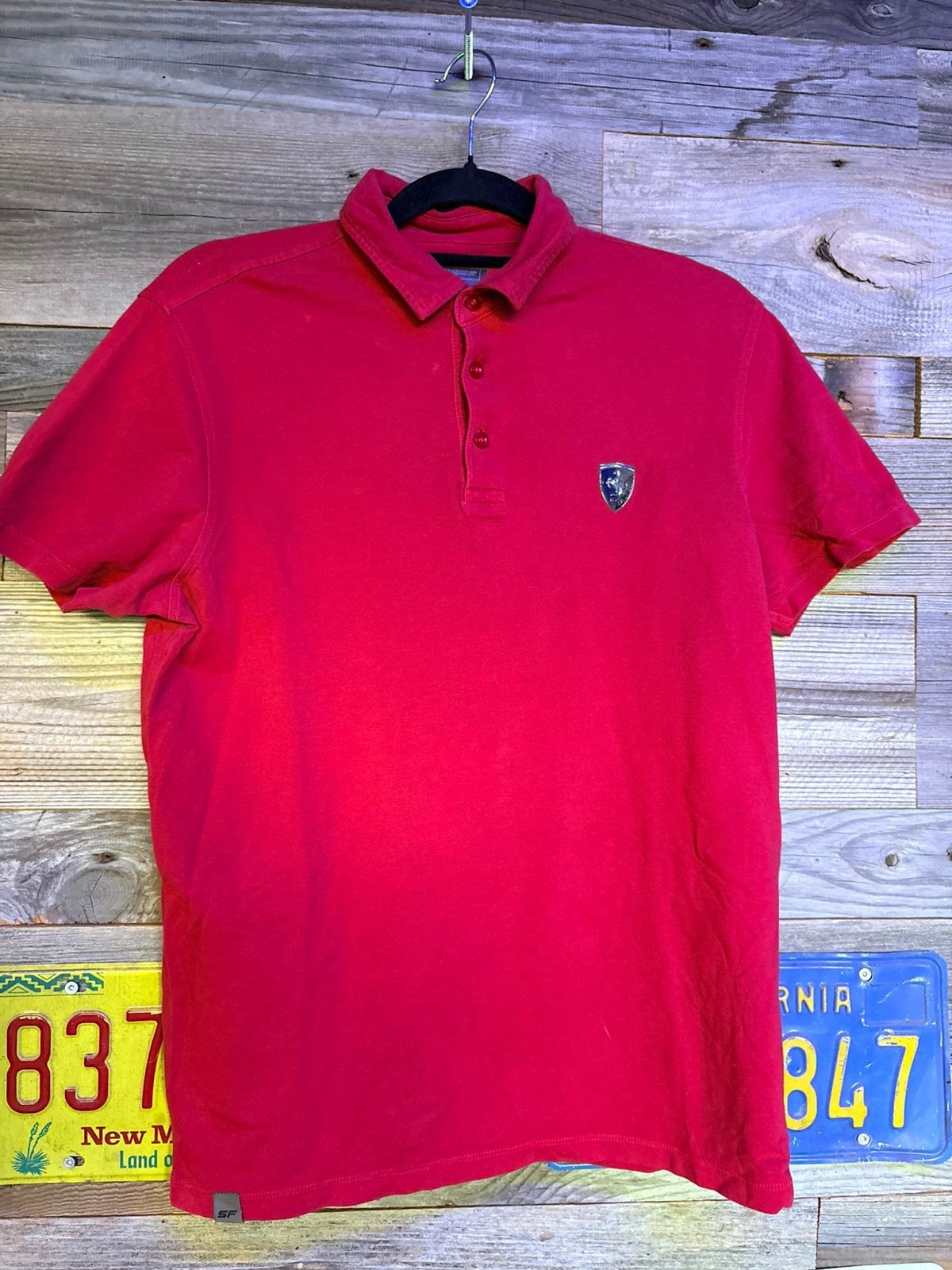 Scuderia Ferrari Red Short Sleeve Cotton Pique Polo Shirt M, Vêtements | Hommes, Polos, Enlèvement ou Envoi, Comme neuf