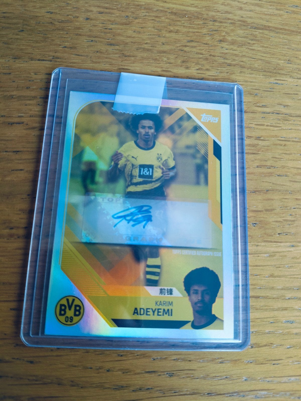 topps Karim Adeyemi Dortmund autograph genummerd, Verzamelen, Ophalen of Verzenden