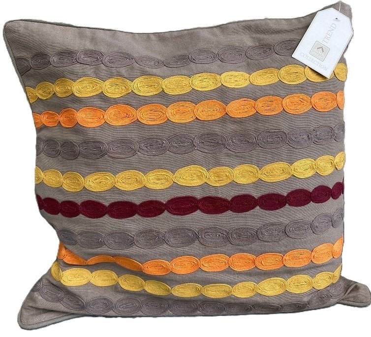 KUSSENHOES LUXE MANOVA 45X45 CM TAUPE NIEUW, Enlèvement ou Envoi, Neuf, Beige, Carré