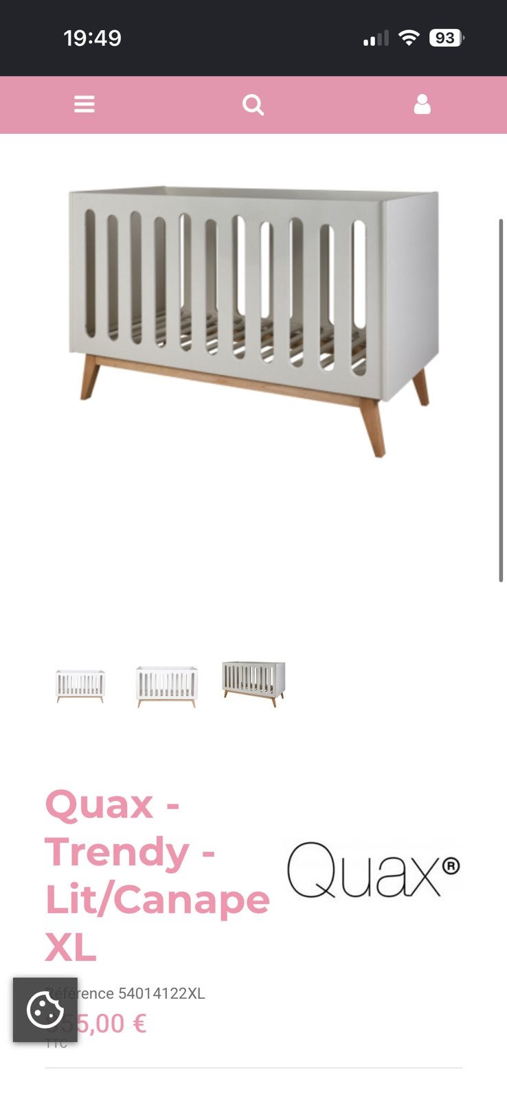 Lit quax trendy avec le matelas, Enlèvement, Utilisé, Garçon ou Fille