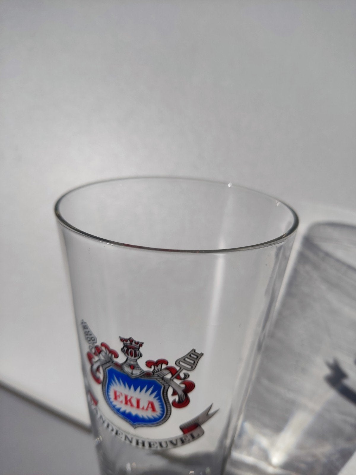 Verre à bière Vintage Ekla - Brasserie Vandenheuvel Bruxelle, Enlèvement, Comme neuf, Verre ou Verres, Autres marques
