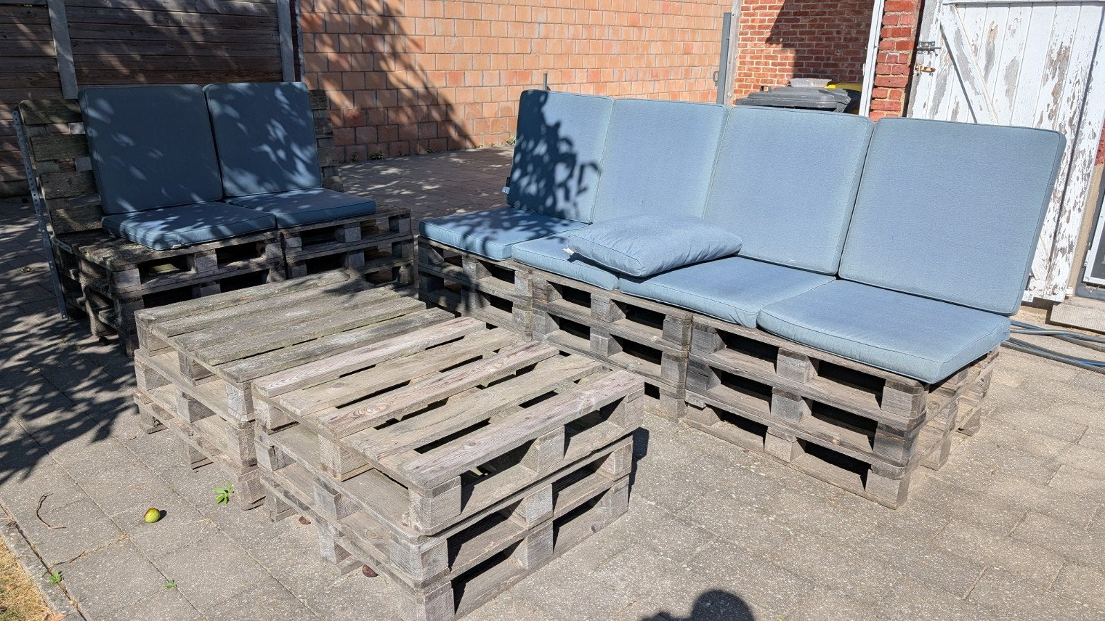 pallet lounge met kussens, Tuin en Terras, Ophalen, Gebruikt, Hout