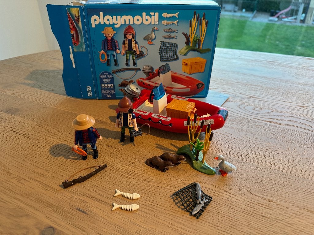 Playmobil Wild Life 5559 Inflatable Boat with Explorers, Kinderen en Baby's, Ophalen, Wild life, Complete set, Zo goed als nieuw