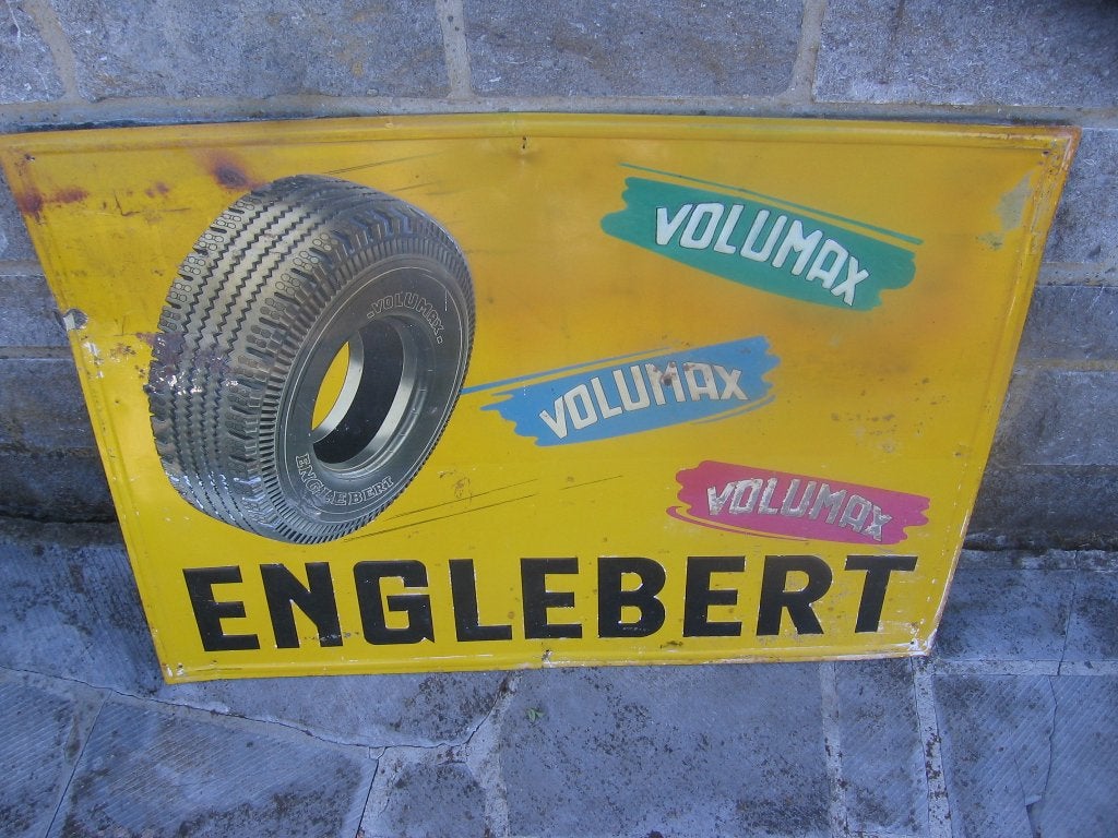 Plaque émaillée, Enlèvement ou Envoi, Utilisé, Panneau publicitaire