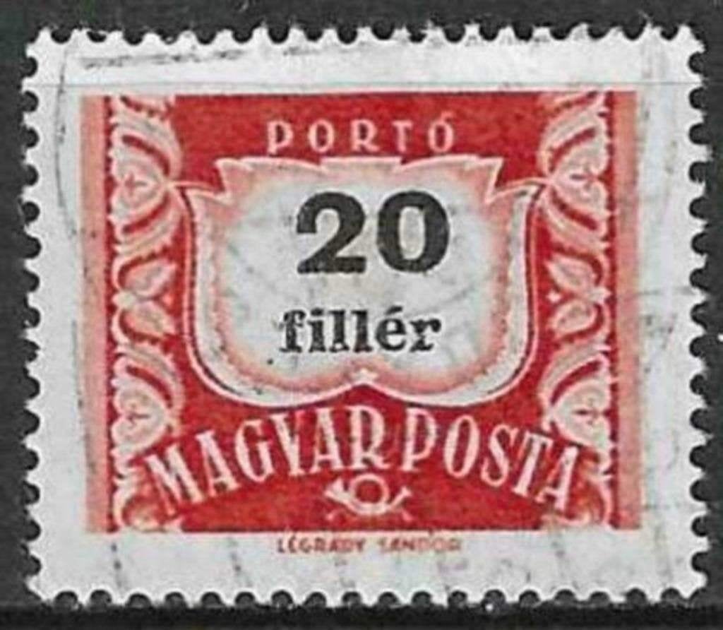 Hongrie 1958/1969 - Yvert 223ATX - Timbre fiscal (ST), Envoi, Affranchi