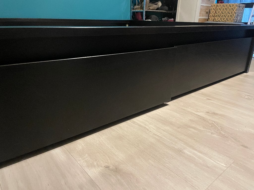 Bed 140x200, Ophalen, Zwart, Tweepersoons, 140 cm