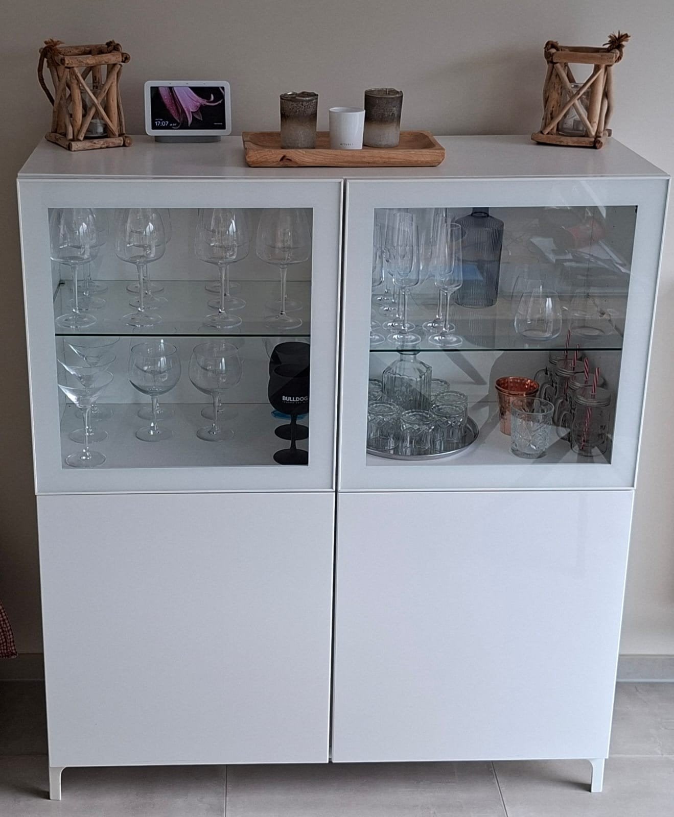 Dressoir/vitrinekast Besta, Ophalen, Overige materialen, 100 tot 150 cm, 100 tot 150 cm