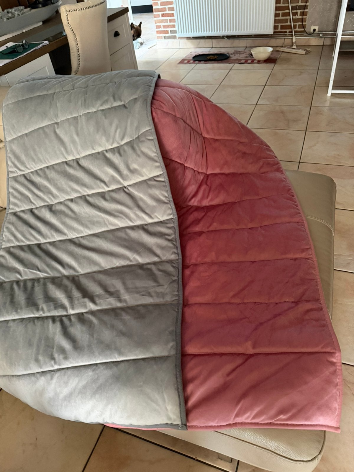 2overtrekken voor hoofdbord van boxspring, Ophalen, Nieuw, Grijs, 180 cm