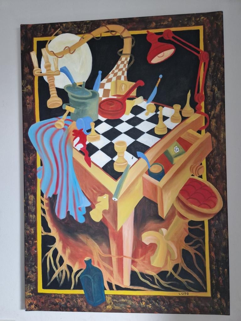 4 prachtige schilderijen 100x70 cm elk, Ophalen