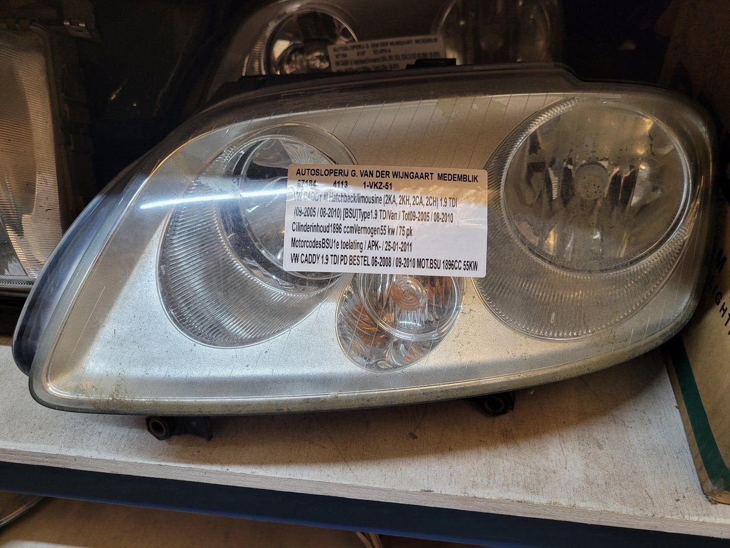 vw caddy koplampen, Gebruikt, -, -, Ophalen of Verzenden