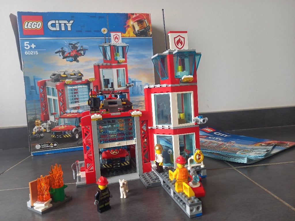 Lego City Brandweer (volledig) 5+, City, Lego, Ensemble complet, Comme neuf