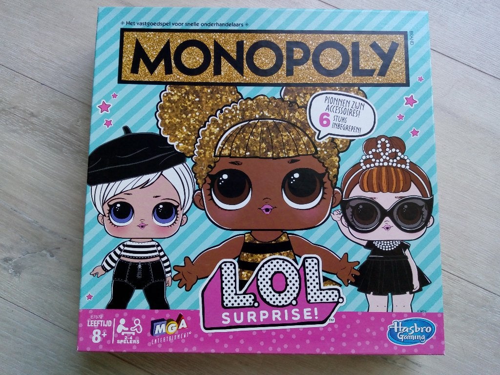 Gezelschapsspel Monopoly LOL Surprise, Hobby en Vrije tijd, Ophalen of Verzenden, Zo goed als nieuw