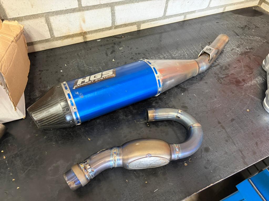 Titanium HGS uitlaatsysteem Kawasaki KX250 2020/2024, Motoren, Ophalen